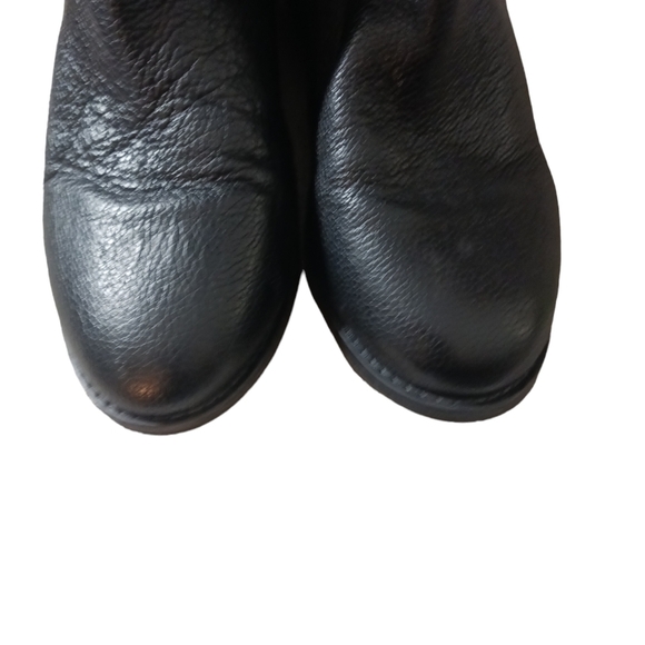 Franco Fortini Black Leather Wide Calf Riding Boots Wide Knee High Boots… - Picture 4 of 12